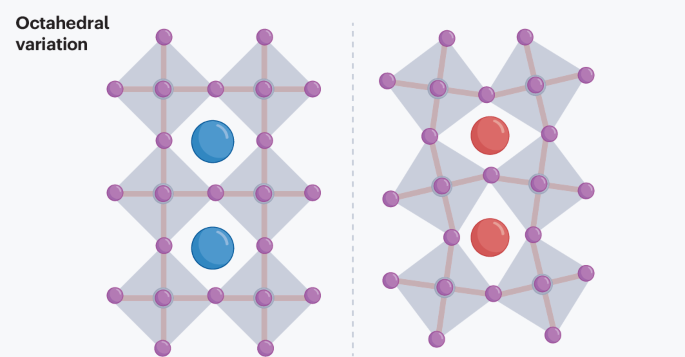 Octahedral units in halide perovskites