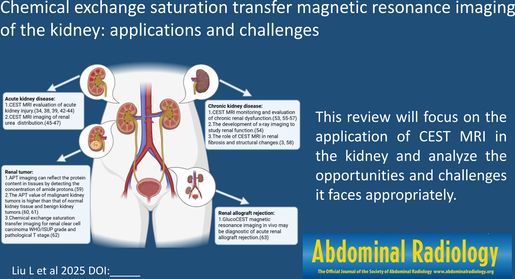 Chemical exchange saturation transfer magnetic resonance imaging of the kidney: applications and challenges