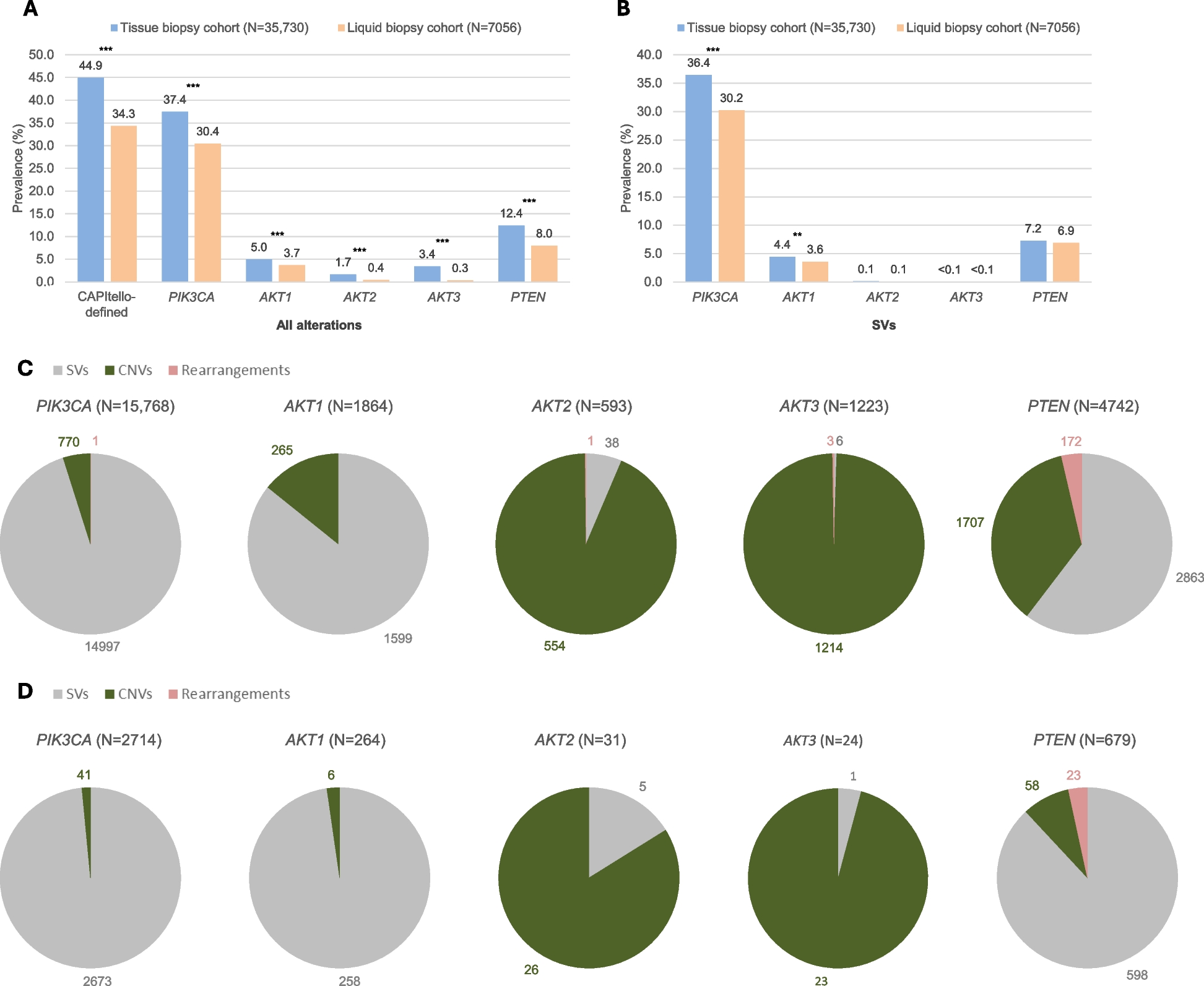 Retrospective comparison between breast cancer tissue- and blood-based next-generation sequencing results in detection of PIK3CA, AKT1, and PTEN alterations