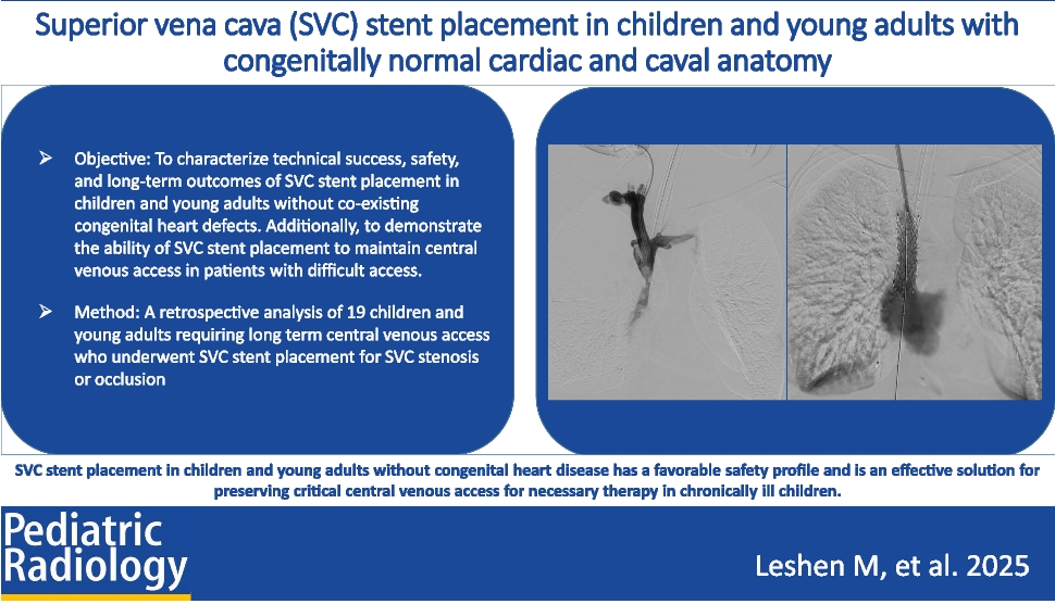 Superior vena cava (SVC) stent placement in children and young adults with congenitally normal cardiac and caval anatomy
