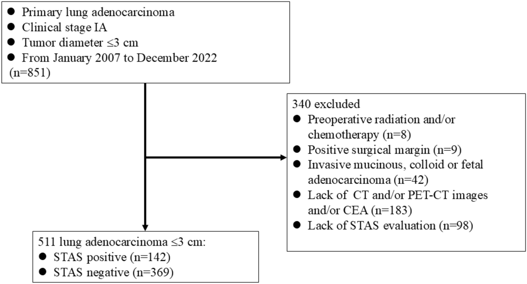 Preoperative predictive factors and the prognostic impact of spread through air spaces in clinical stage IA lung adenocarcinoma