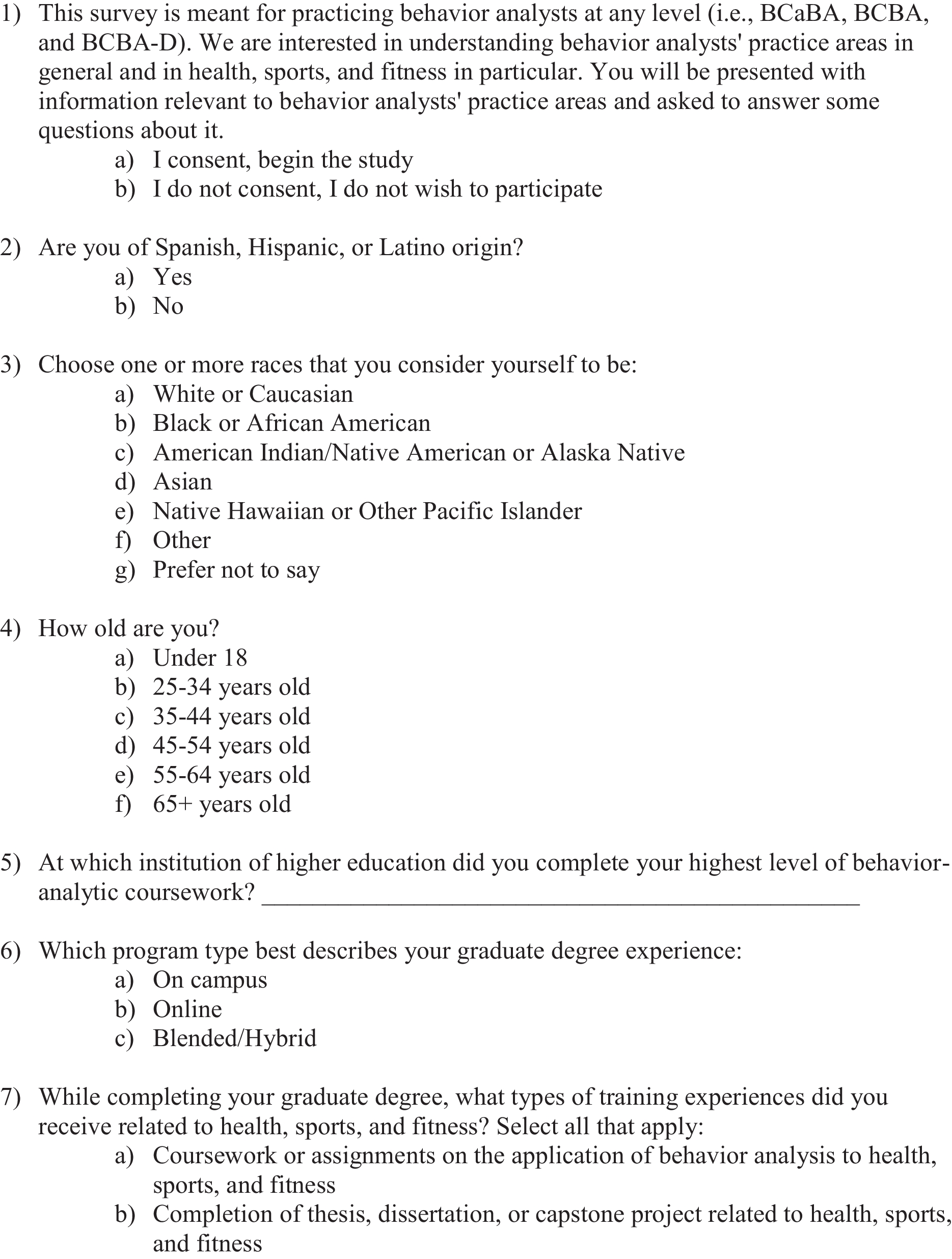 Moving Under the Dome: Prevalence of Professional and Supervisory Emphasis of Behavior Analysts in Health, Sports, and Fitness