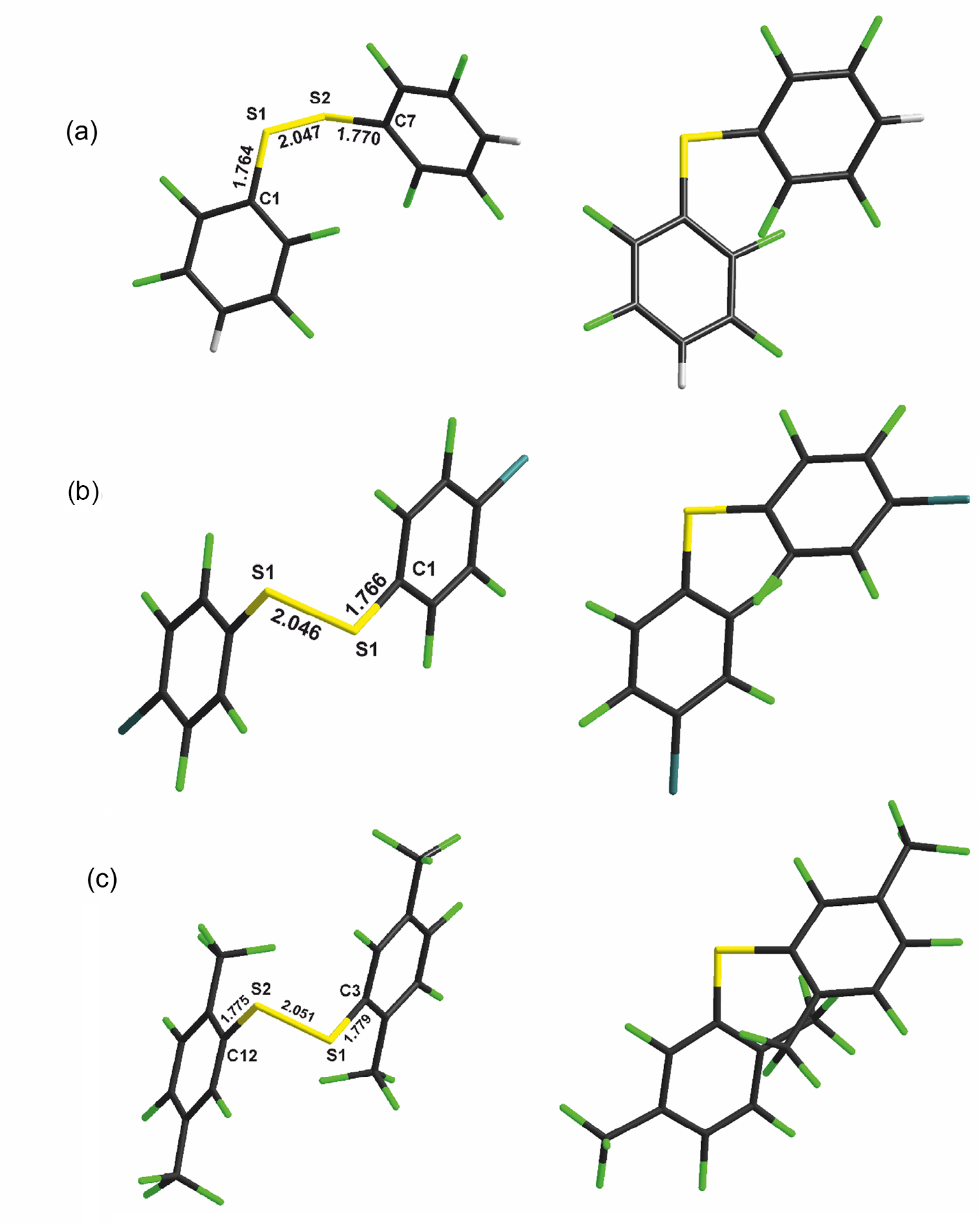 Noncovalent Interactions in the Crystal Structures of a Series of Polyfluorinated Diaryldisulfanes S(Ar)