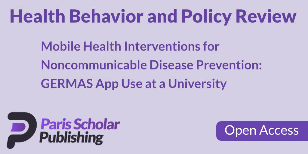 Mobile Health Interventions for Noncommunicable Disease Prevention: GERMAS App Use at a University