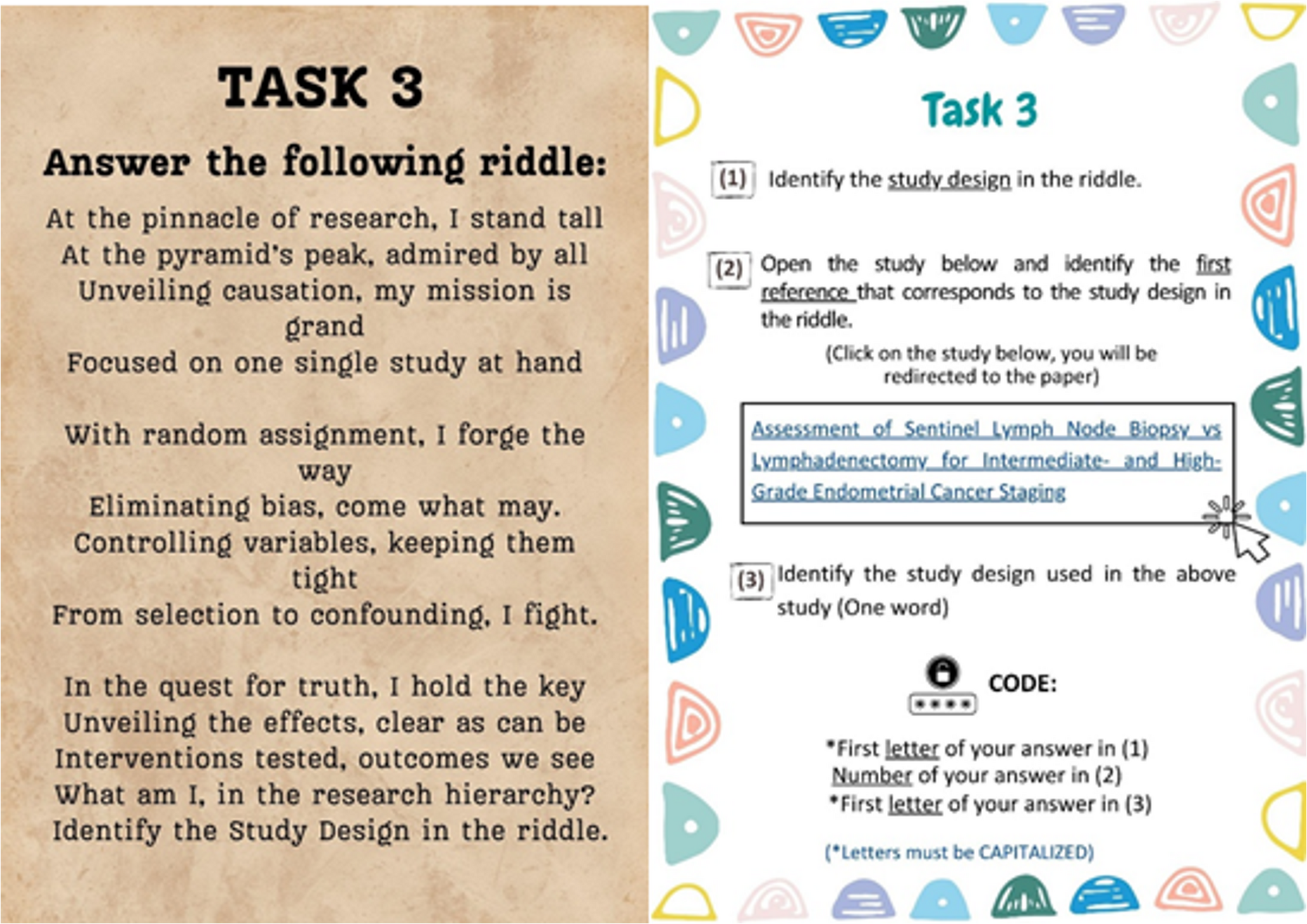 The SEARCH for Evidence: Designing a Game-Based Experiential Learning Intervention for Evidence-Based Medicine