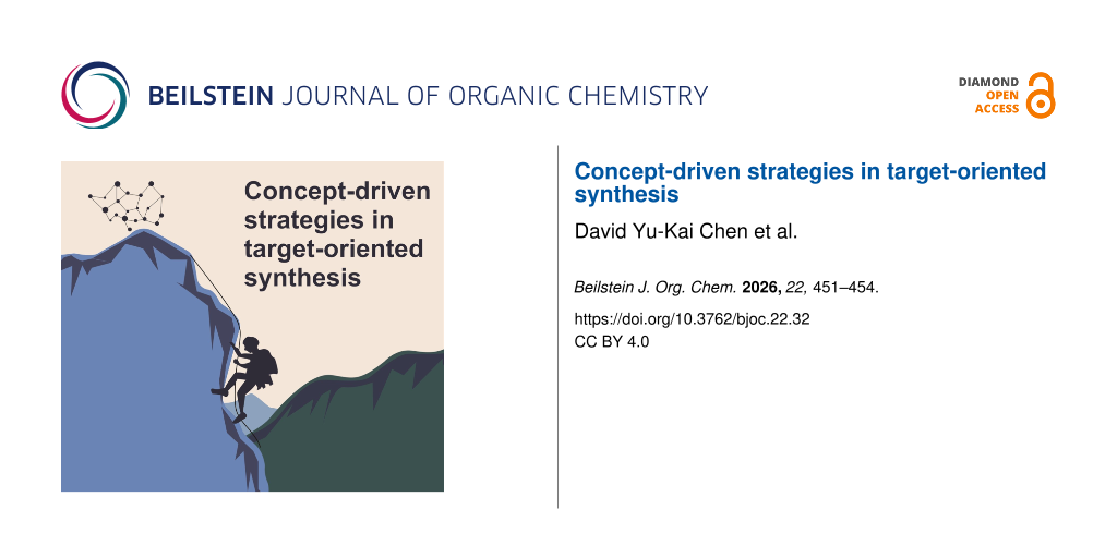 Concept-driven strategies in target-oriented synthesis