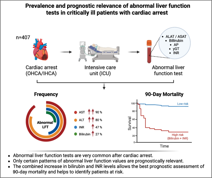 Prevalence and prognostic relevance of abnormal liver function tests in critically ill patients with cardiac arrest