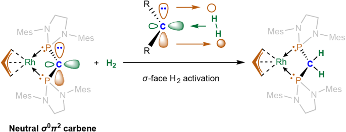 A neutral σ0π2 carbene enabling hydrogen activation via a σ-face pathway