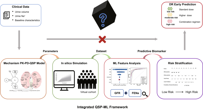 A Mechanistic Framework Integrating Renal QSP-PK-PD and Machine Learning for Baseline-Informed Stratification of Diuretic Resistance