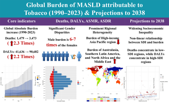 Global burden of metabolic dysfunction-associated steatotic liver disease attributable to tobacco, 1990–2023, and projected trends to 2038